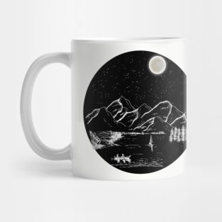 Ski and Hiking Mountain  t-shirts Mug